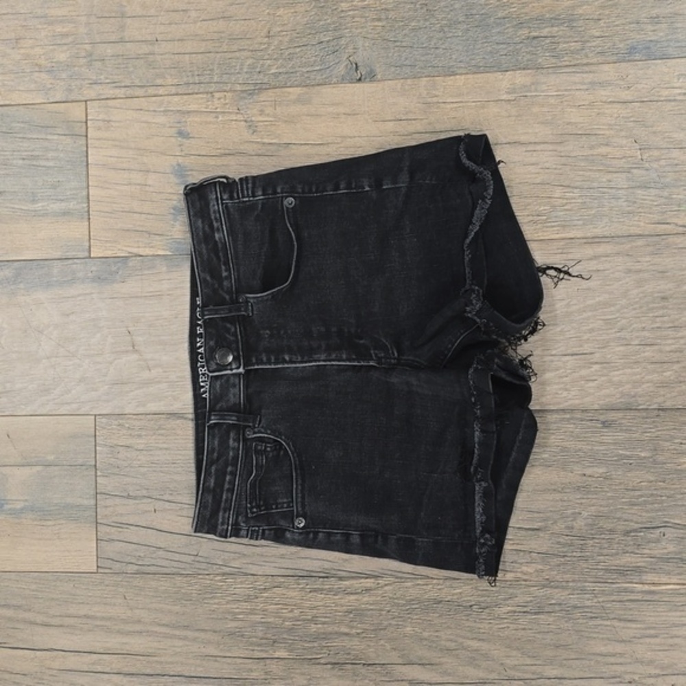 AMERICAN EAGLE | Super‎ Hi-Rise Shortie| Size 6 | Black Wash​